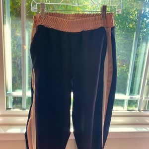 Black, white, and pink Zara pants